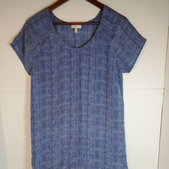 Joie silk tunic short sleeve Tshirt dress blue xs